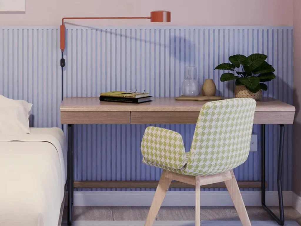 Revestimentos para home office: estilo, acústica e funcionalidade 2 Revestimentos home office