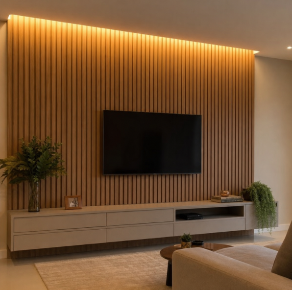 Vantagens do Painel Ripado na Decoração 1 painel-ripado-sala-de-estar