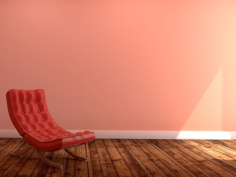 Imagem de ambiente interno decorado com elementos em tons rosa