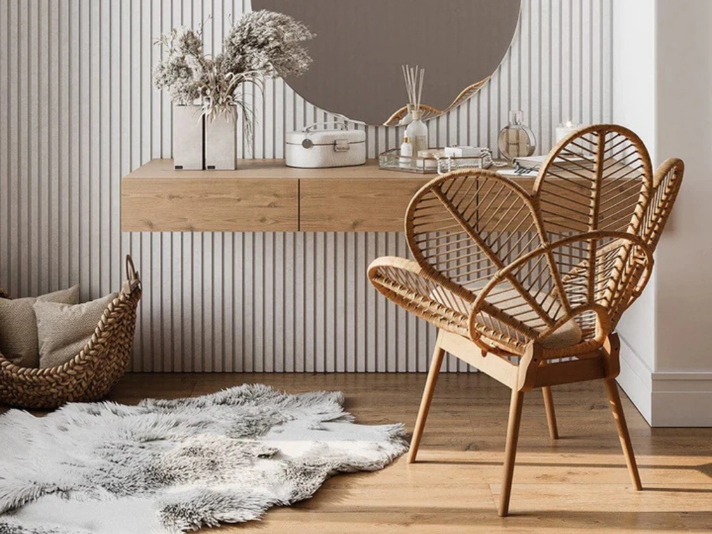 Como usar o painel ripado para transformar sua sala de estar 1 Painel ripado branco em sala de estar