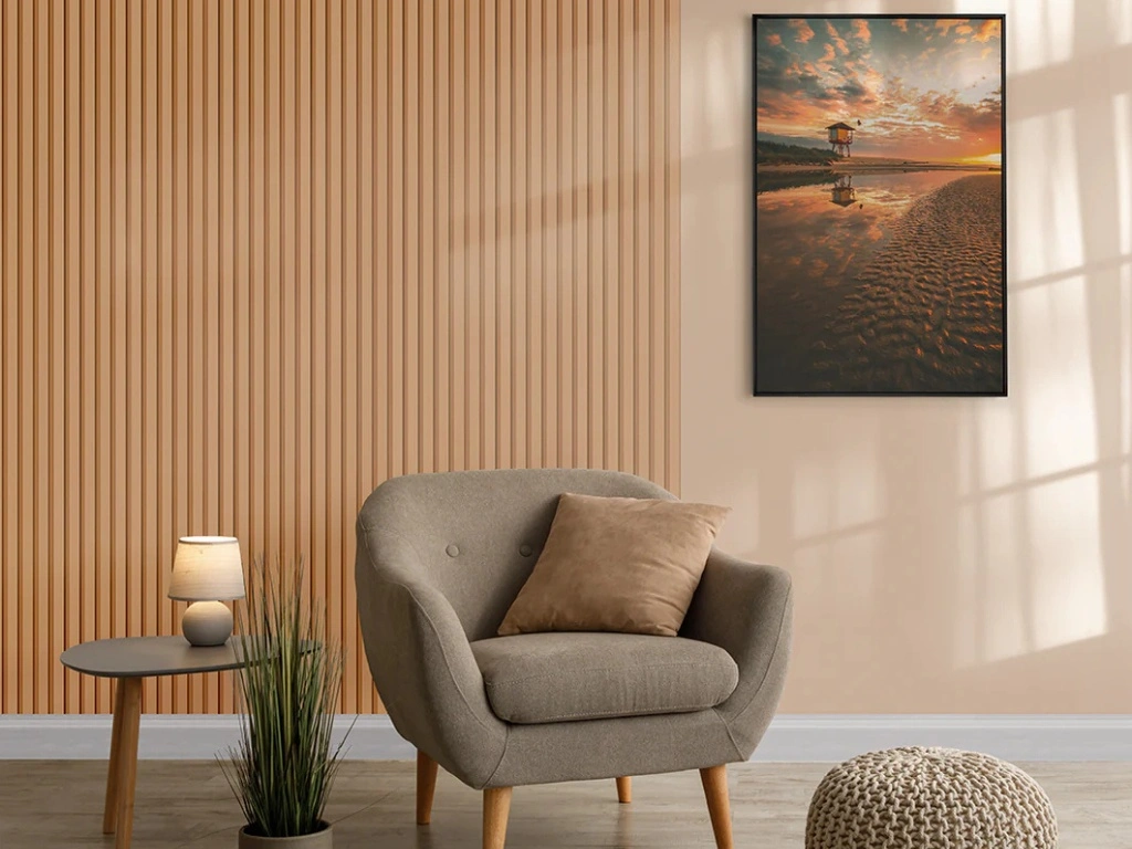 Como usar o painel ripado para transformar sua sala de estar 2 Painel ripado em sala de estar