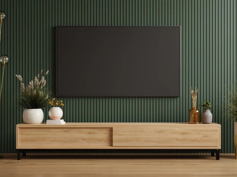 Painel ripado verde