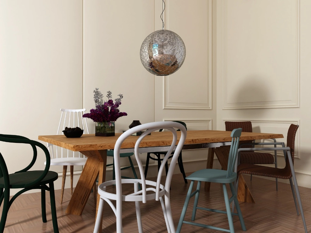 Boiserie claro na sala de estar